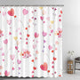 70.8" Valentines Day Shower Curtain Valentines Day Bathroom Decor Set Falling Colorful Heart Shower Curtain
