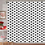 70.8"Valentines Shower Curtain Black Hearts Shower Curtain for Happy Valentines Black and White Contracted