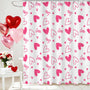 70.8"Valentines Shower Curtain Pink Heart Sweet LoveShower Curtain for Valentines Day Bath Decorations