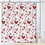 Valentines Shower Curtain Set for Bathroom, 70.8" Shower Curtain for Chic Elegant Bathroom Decor