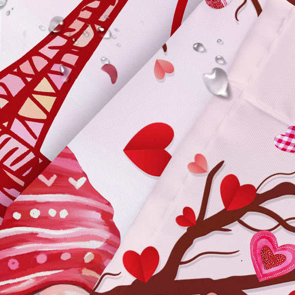 Valentines Shower Curtain, Valentines Day Shower Curtain, 70.8"Valentine Day Decorations Gnomes Love
