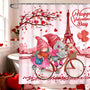 Valentines Shower Curtain, Valentines Day Shower Curtain, 70.8"Valentine Day Decorations Gnomes Love