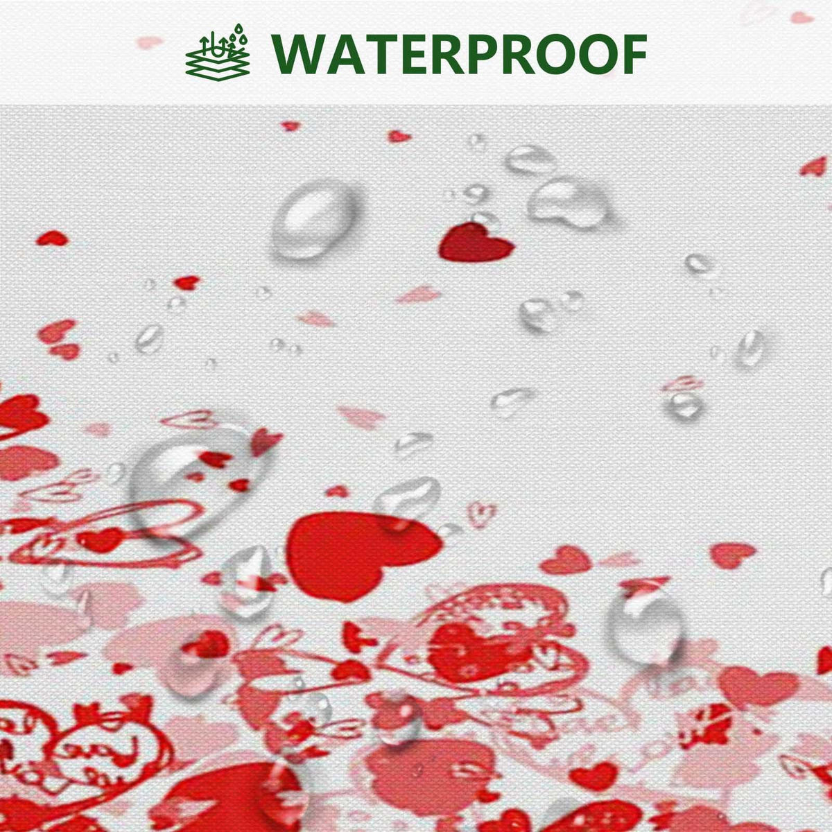 70.8"Valentine's Shower Curtain for Bathroom Valentines Heart Shower Curtain Valentines Bathroom Decor