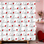Valentines Shower Curtains for Bathroom Love Shower Curtain 70.8"Valentine's Day Contracted Bathroom Decor
