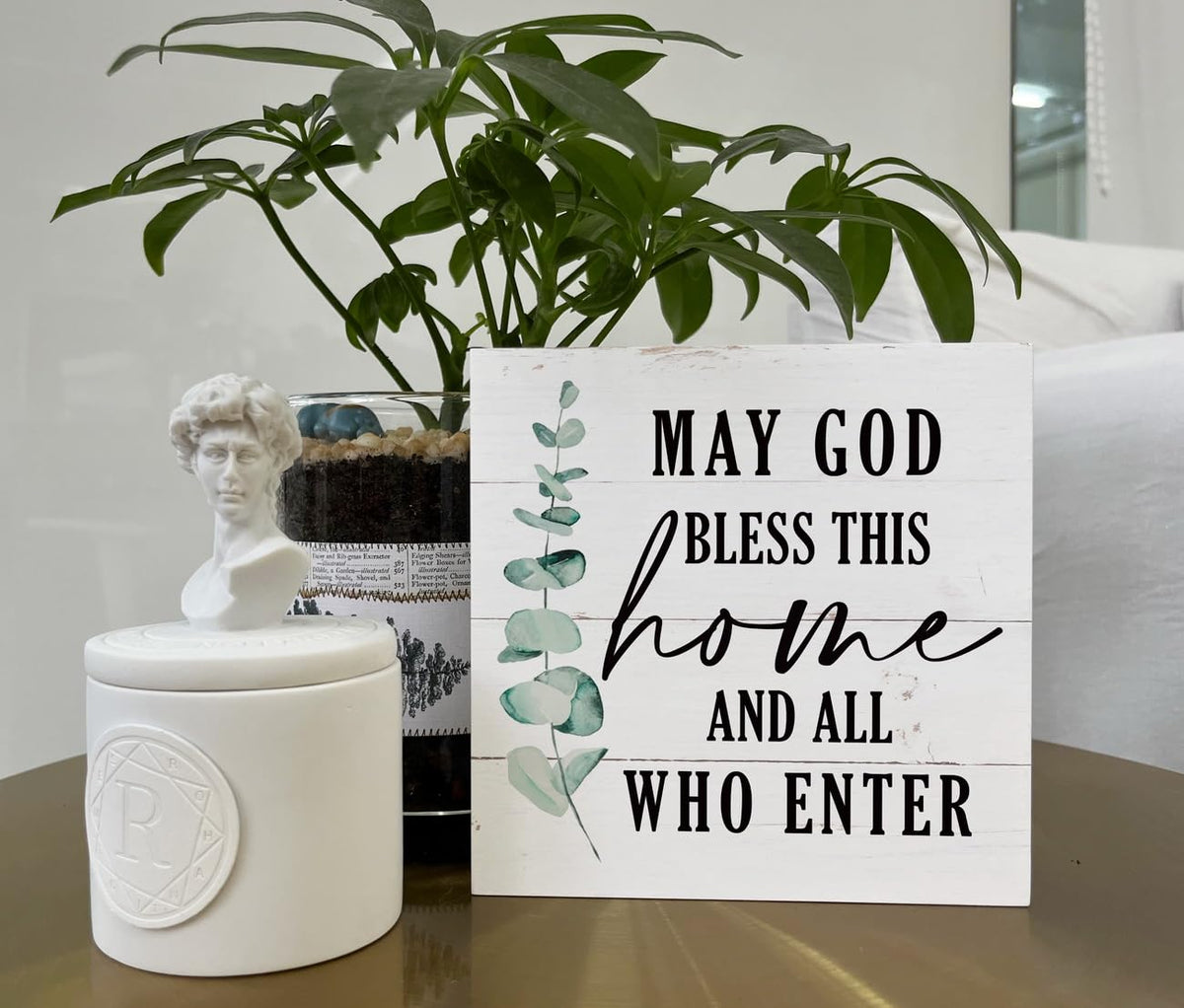 Christian Wooden Box Sign - Inspirational Table Sign, Front Door Decor, Home Decor