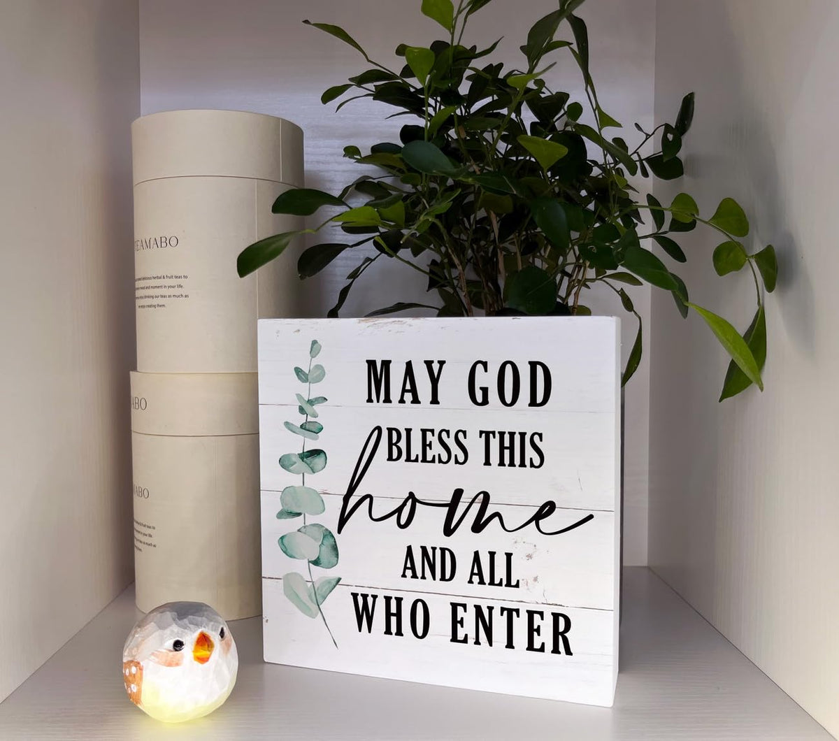 Christian Wooden Box Sign - Inspirational Table Sign, Front Door Decor, Home Decor