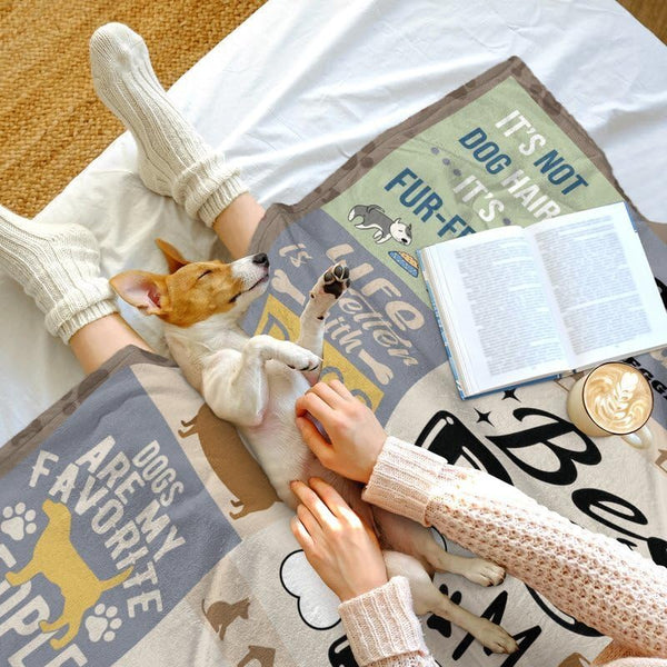Dog Mom Gifts for Women, Gifts for Dog Lovers Women, Mothers Day Dogs Lovers Gift Throw Blanket