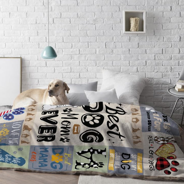 Dog Mom Gifts for Women, Gifts for Dog Lovers Women, Mothers Day Dogs Lovers Gift Throw Blanket