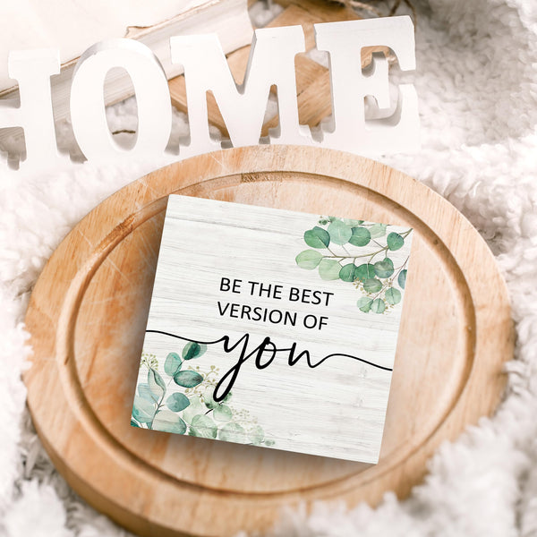 Inspirational Quotes Wood Box Sign Desk Decor, Motivational Gifts Wooden Box Sign Decoration