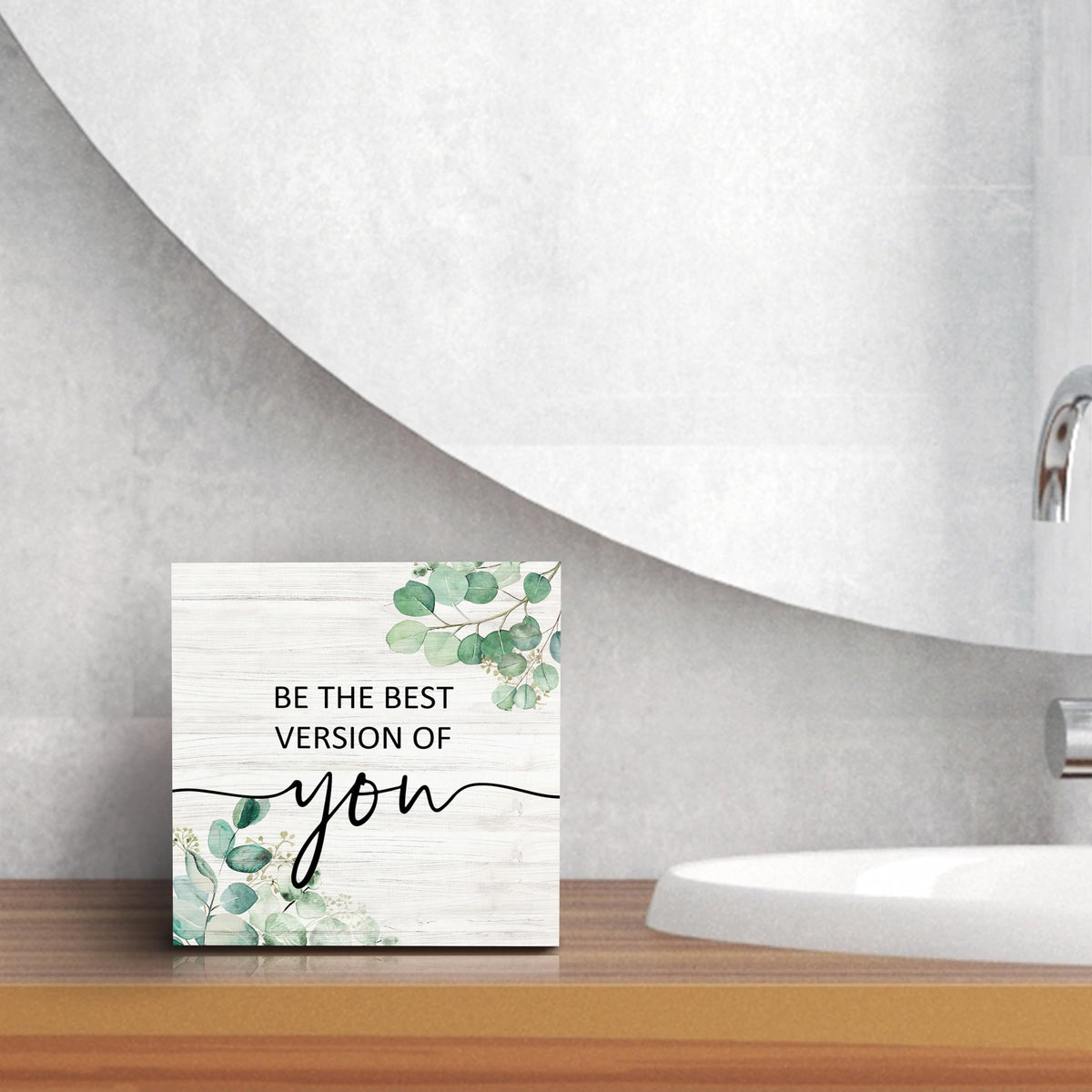 Inspirational Quotes Wood Box Sign Desk Decor, Motivational Gifts Wooden Box Sign Decoration