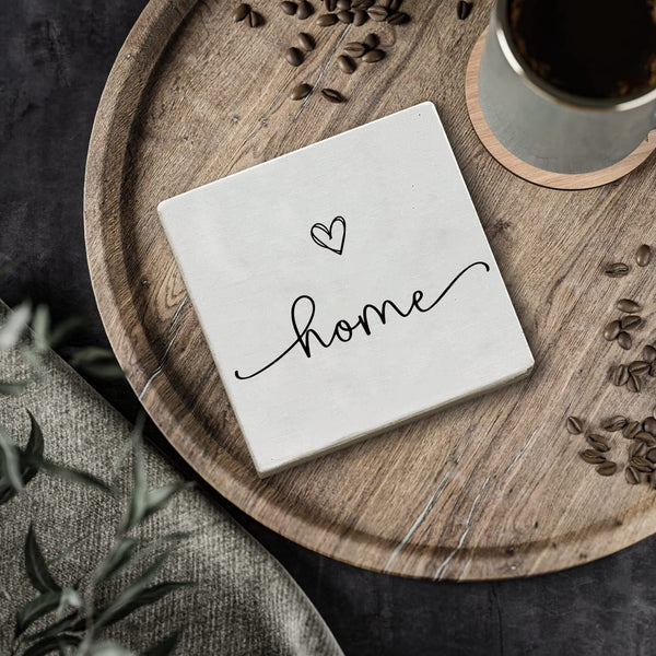 Home Sweet Home Sign, White Wood Box Plaque, Wooden Decorative Boxes for Home Decor