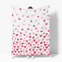 Valentine Flannel Blanket Throw, Red Love Heart Painting Soft Fuzzy Plush Cozy Fleece Blankets