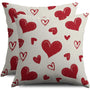 Waterproof Valentine's Day Pillow Covers 18X18 Set of 2, Red Love Heart Valentines Pattern Print