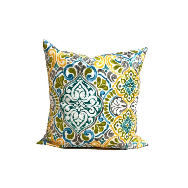 Teal OUTDOOR Pillow Covers, Yellow Outdoor Pillow Cover, Chinoiserie Floral