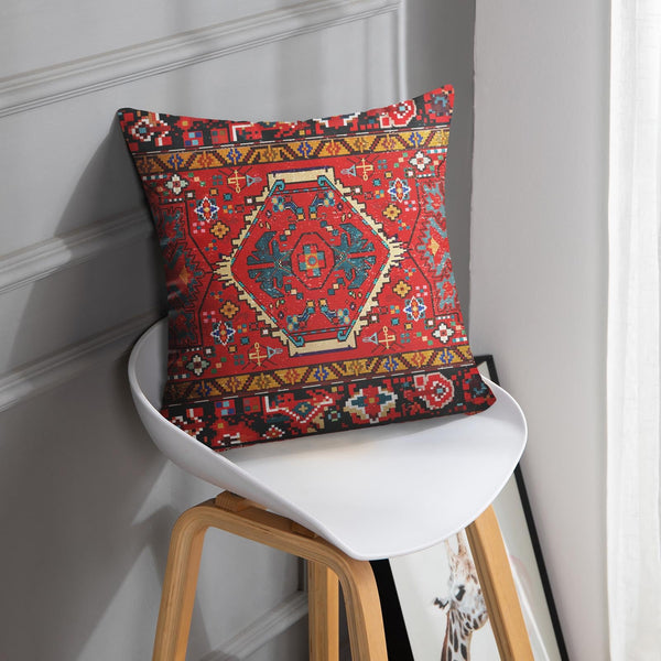 Outdoor Waterproof Throw Pillow Covers, Aztec Ethnic Home Art Decor, 18 x 18 Inches Set of 2