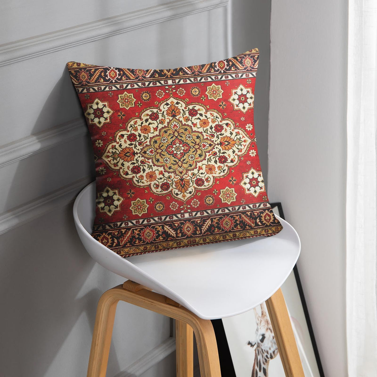Outdoor Waterproof Throw Pillow Covers, Aztec Abstract Home Art Decor, 18 x 18 Inches Set of 2