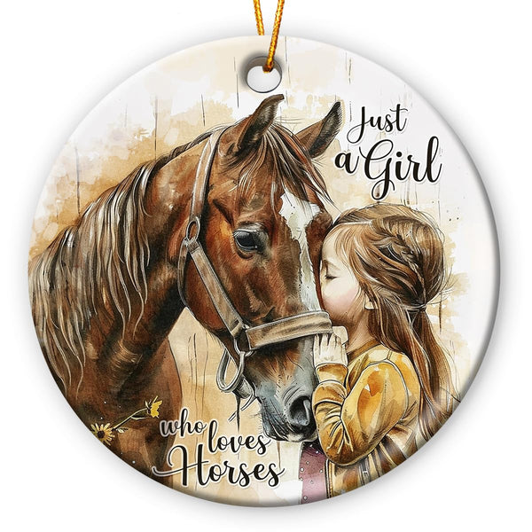 Horse Ornaments 2025 for Girls, Just A Girl Who Loves Horses