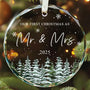 Wedding Gifts - Mr and Mrs Gifts - First Christmas Married Ornament 2025 - Wedding Gift for Couples 2025, Newlyweds, Bride