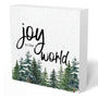 Joy Christmas Trees Wooden Box Sign Gift for Women Men, Farmhouse Christmas Xmas Decorations
