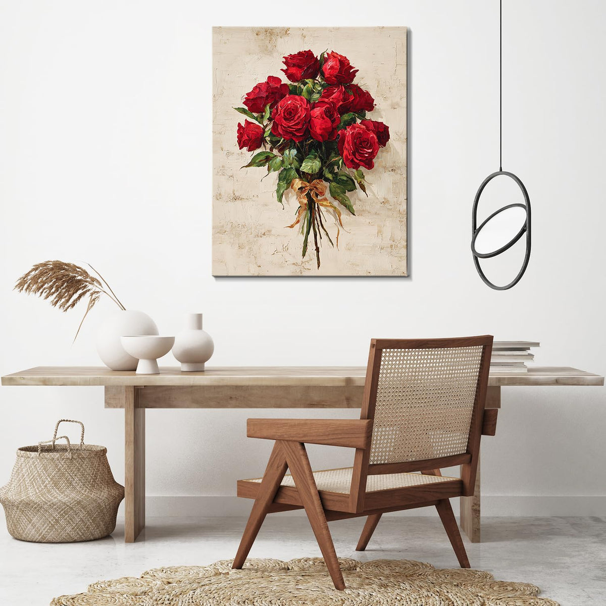 Valentine's Day Framed Canvas Wall Art, Romantic Canvas Pictures for Bedroom Living Room Decor, Sweet Couple Canvas Prints