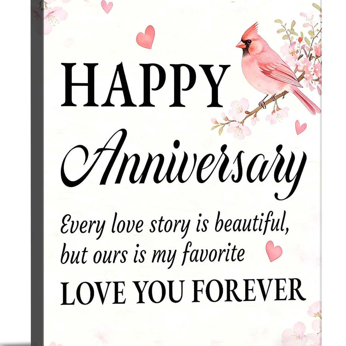 Valentine's Day Framed Canvas Wall Art, Romantic Canvas Pictures for Bedroom Living Room Decor