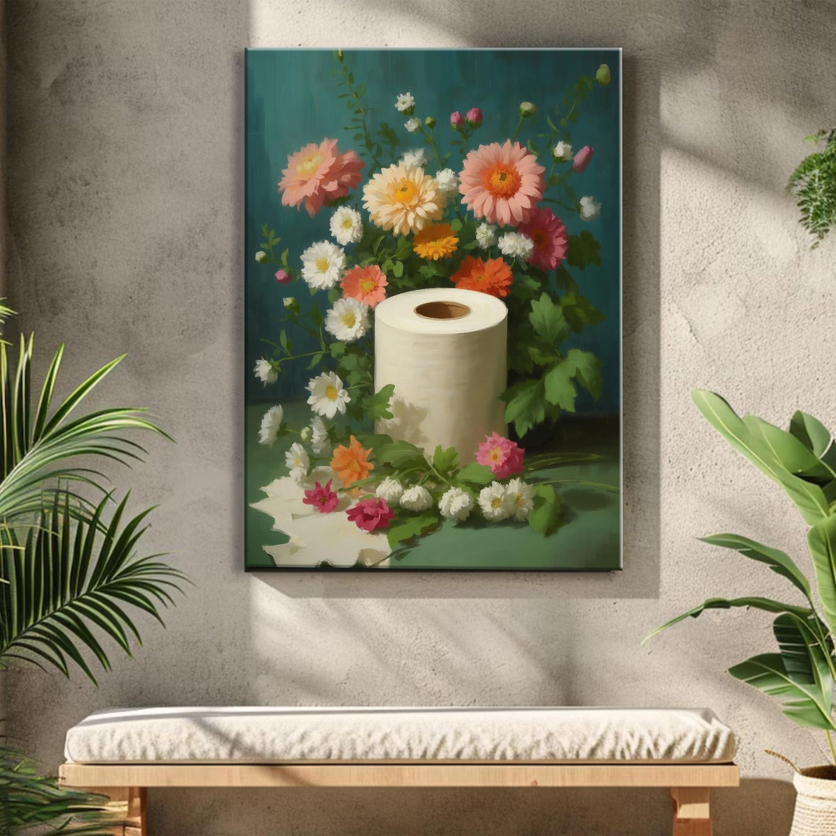 Botanical Toilet Moody Wildflowers Posters Prints for Bedroom Living Room Dining Room Home Decor