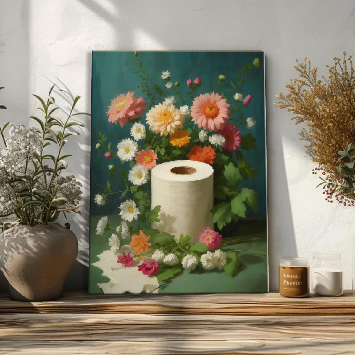 Botanical Toilet Moody Wildflowers Posters Prints for Bedroom Living Room Dining Room Home Decor