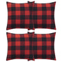 Christmas Pillow Covers 18x18 Set of 4, Red and Black Classic Buffalo Check Plaid Decorative Throw Pillow Covers