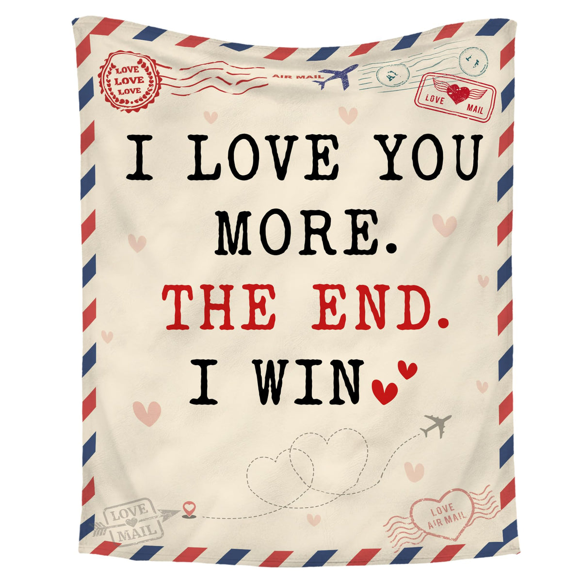 Christmas Anniversary Couple Gifts for Women - I Love You More Soft Fleece Throw Blanket 50x60 in