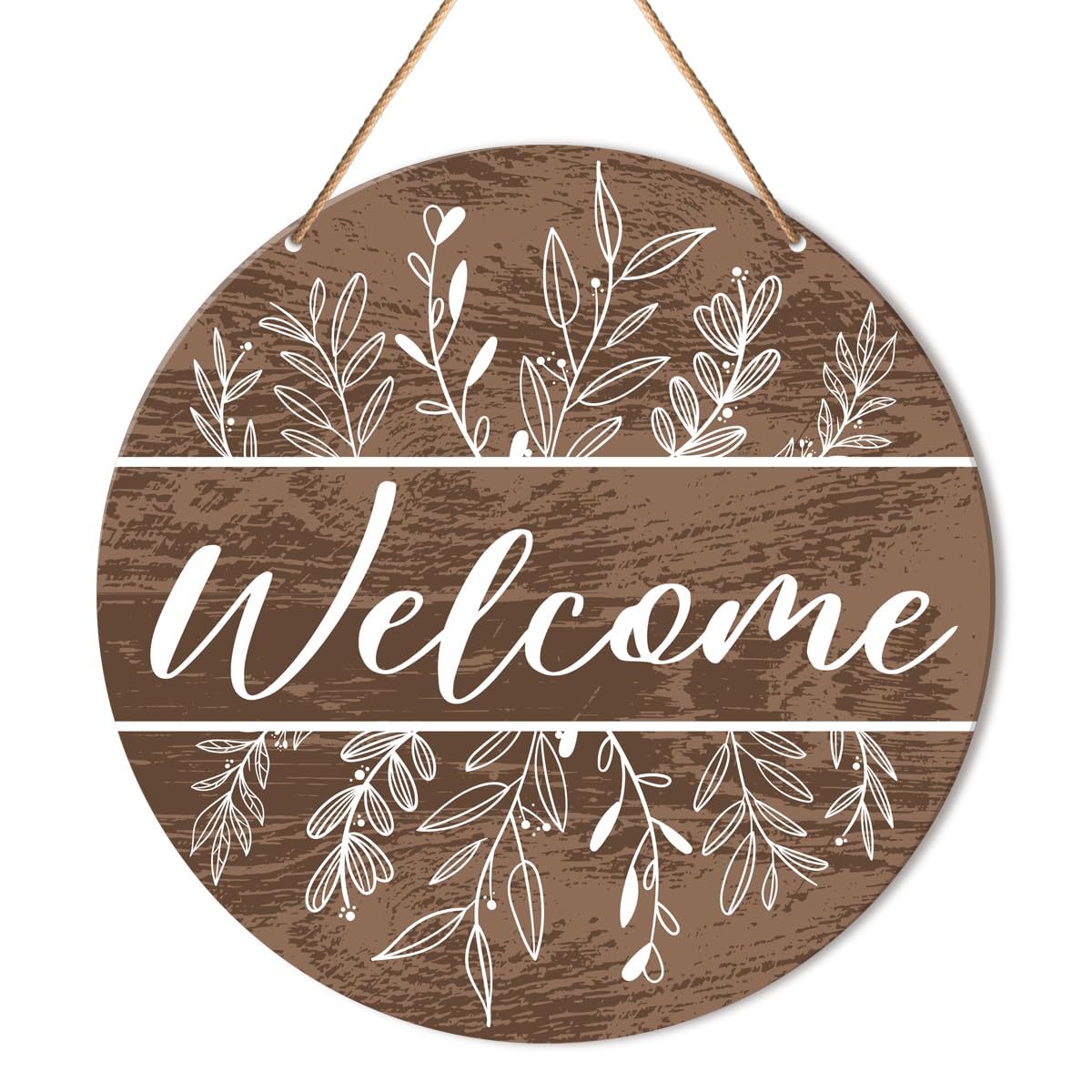 Welcome Sign Front Door Decor, Welcome Wood Hanging Sign Decor Farmhouse Wall Sign Decorations for Door, Porch, Home, Housewarming Gift