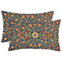 Vintage Floral Pillow Covers 12X20 Inch Set of 2 Boho Ethnic Carpet Pattern, No Insert, Velvet
