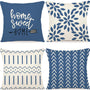Velvet Pillow Covers 18x18 Set of 4, Modern Sofa Throw Pillow Cover