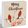 Christmas Table Decorations Christmas Decor Indoor Home Room Cardinals Office Bathroom Wood Box Sign