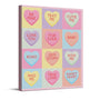 Conversation Hearts Art Print, Cute Valentines Day Canvas Wall Art, Valentines Day Wall Decor for Living Room Bedroom