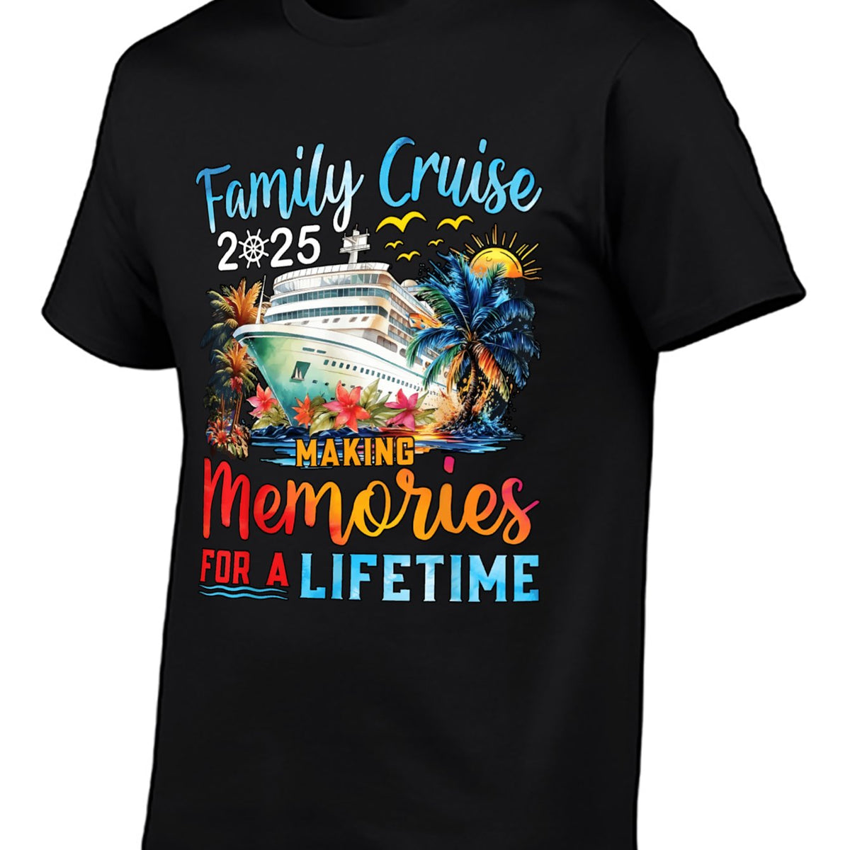 Unisex Graphic T-Shirt Print Tee Soft Cotton Casual Tee for Men & Women