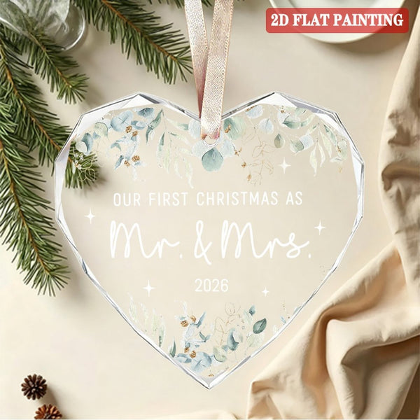 First Christmas Married Ornament 2026 - Wedding Gifts - Mr and Mrs Gifts - Wedding Gift for Couples