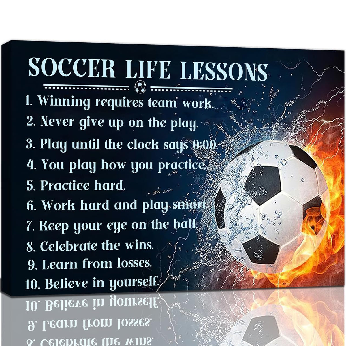 Inspirational Soccer Wall Art Soccer Life Lessons Pictures Wall Decor Sports Canvas Painting Prints Artwork