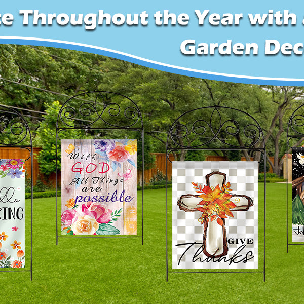 He is Risen Seasonal Garden Flags Set of 12 Single Sided 12 x 18 Inch Easter Yard Flags, Small Flags for Outside