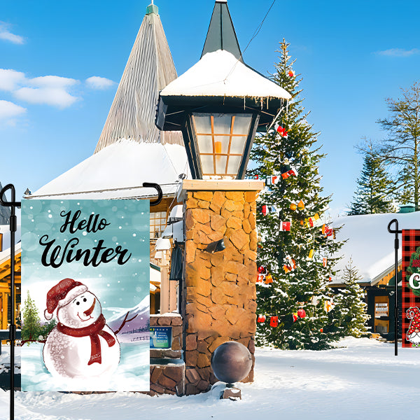 Seasonal Garden Flags Set of 12 Single Sided 12 x 18, Small Yard Flags for Outside, Summer Fall Garden Flag